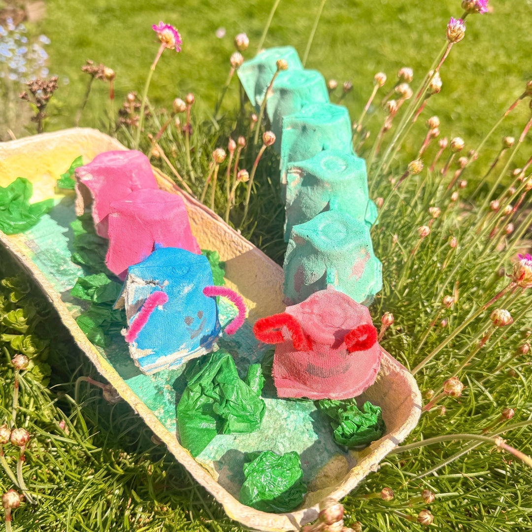 Kids Crafting  How to Make Egg Box Caterpillars
