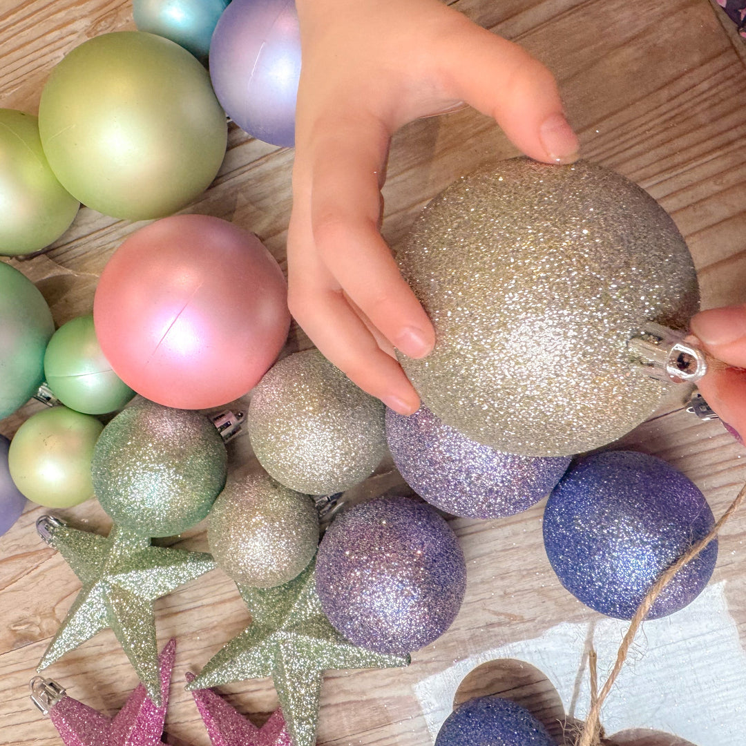 Create a Magical Christmas Bauble Garland with Your Little One