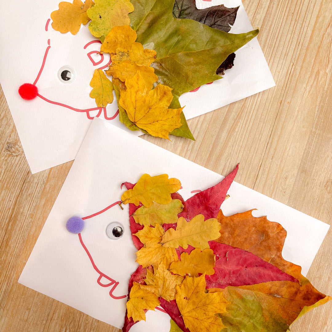 Leaf Hedgehog - A autumn crafting activity for children.