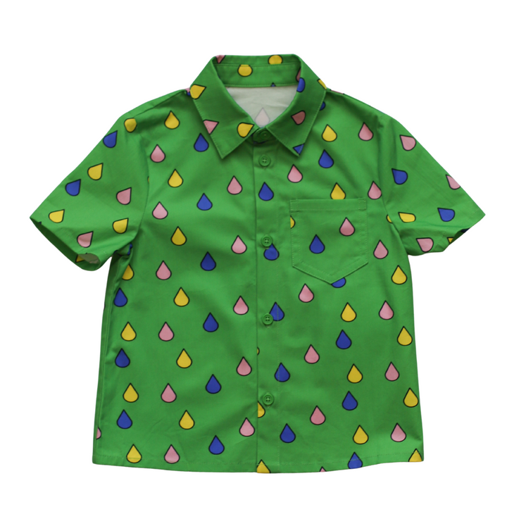 Rainbow Drops Shirt Green