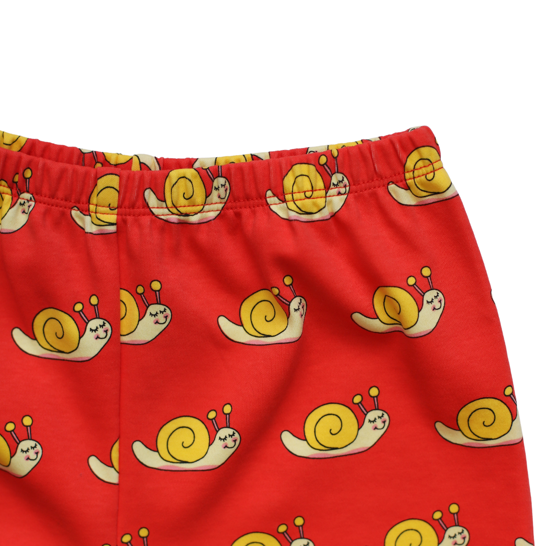 Red Joggers with Sammy the Smiley Snail Print