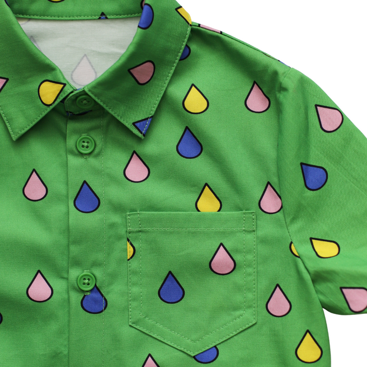 Rainbow Drops Shirt Green