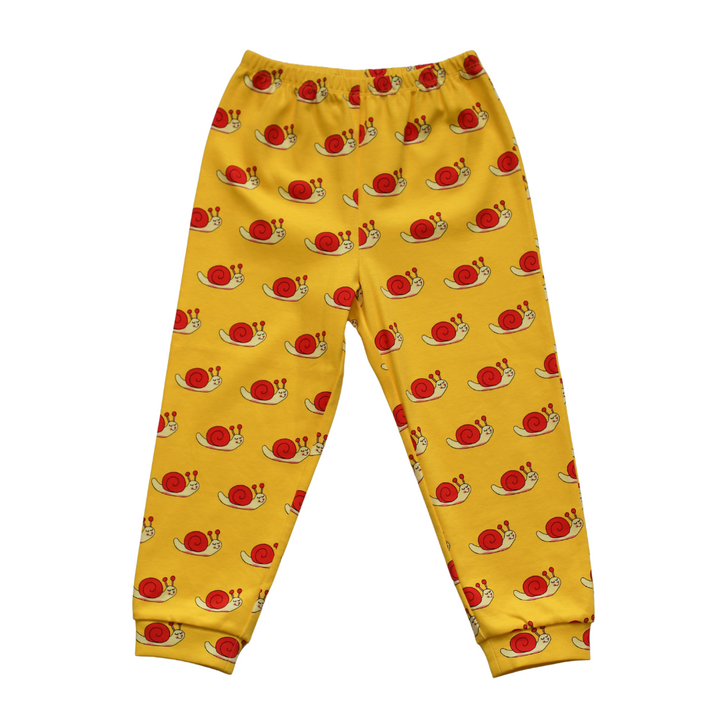 Yellow Joggers with Sammy the Smiley Snail Print