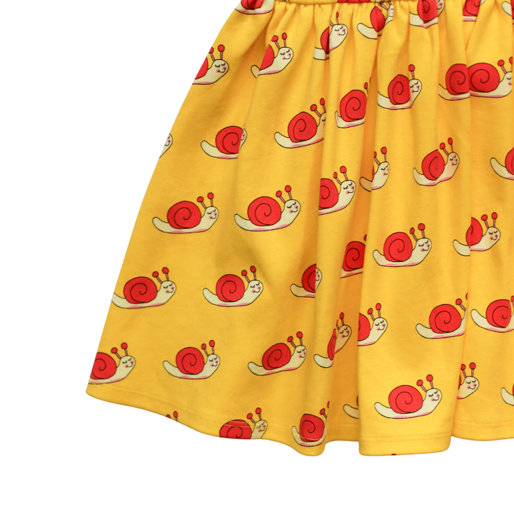 Sammy the Smiley Snail Dress in Yellow