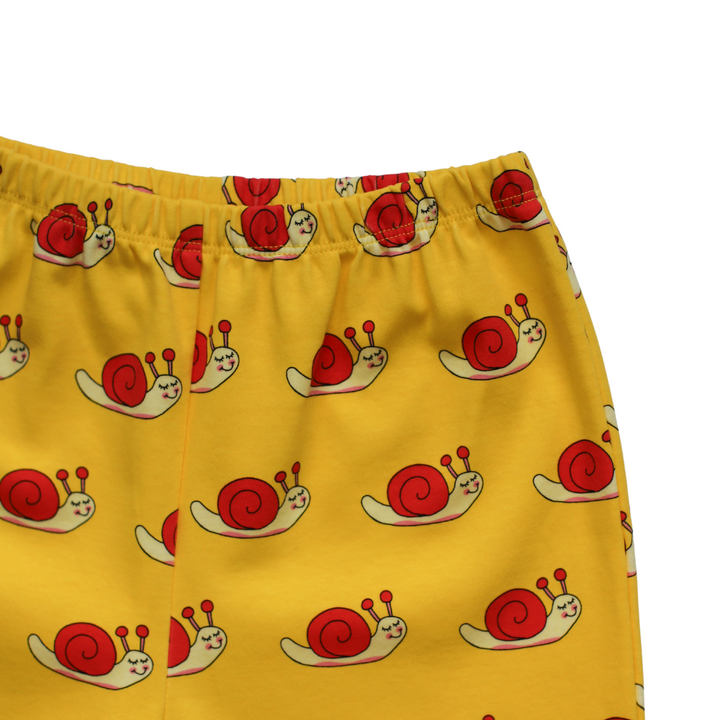 Yellow Joggers with Sammy the Smiley Snail Print