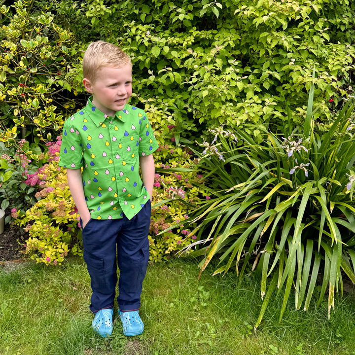 Rainbow Drops Shirt Green