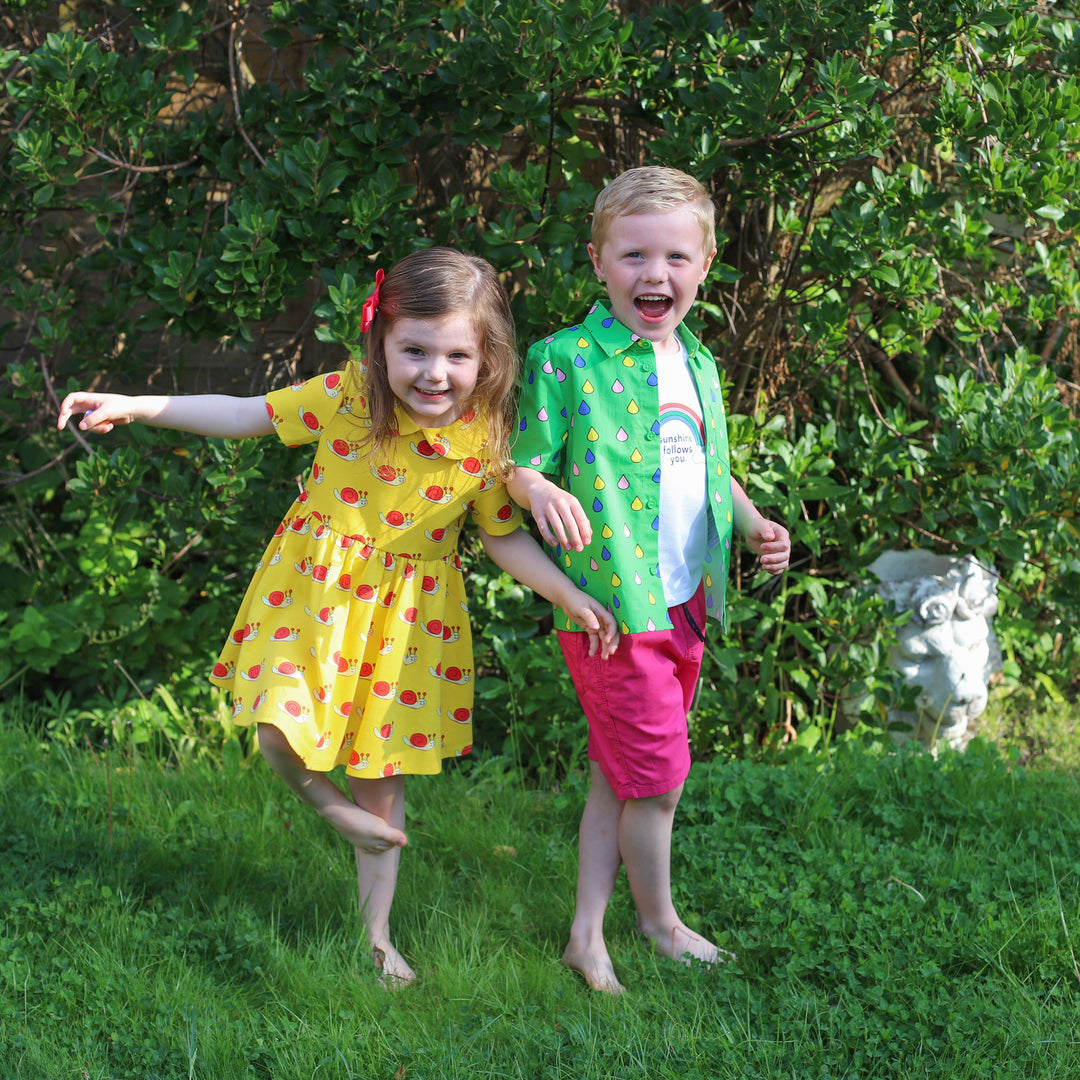 Rainbow Drops Shirt Green